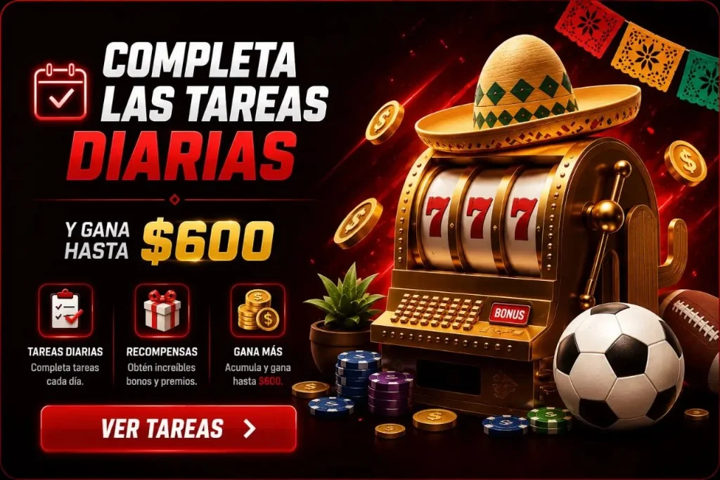 Betbus: completa las tareas diarias y gana hasta $600; recompensas, bonos y premios; ver tareas. Juego responsable.